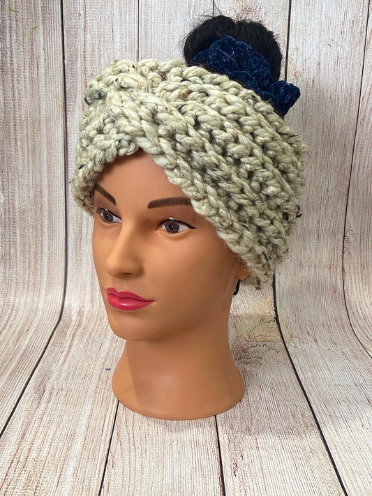Chunky Crochet Ear Warmer: Handmade Wool Blend Winter Headband