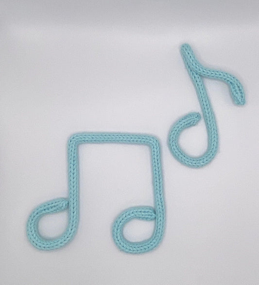 Music Note Set of 2 - Knitted Wire Wall Art: Kids Room, Nursery Decor