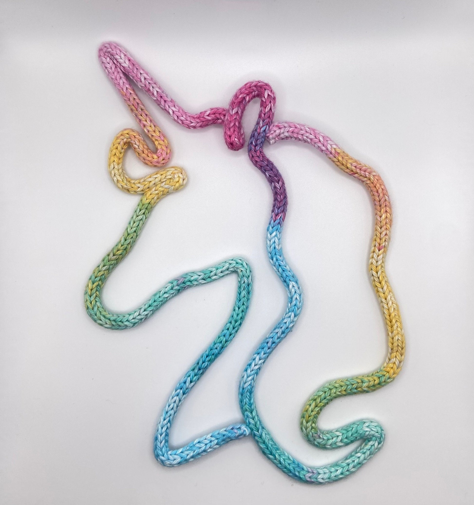 Unicorn Knitted Wire Wall Art: Kids Room, Nursery Decor