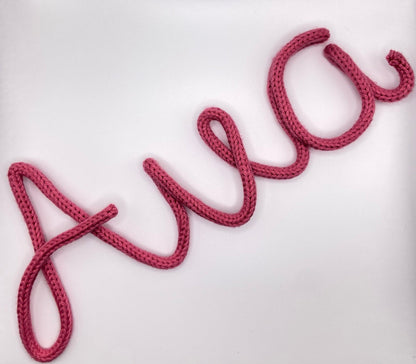 Knitted Name Sign - Kids Room Decor - Children's Decor - Nursery Decor - Wall Hanging