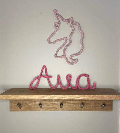 Knitted Name Sign - Kids Room Decor - Children's Decor - Nursery Decor - Wall Hanging