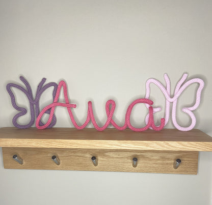 Butterfly Knitted Wire Wall Art: Kids Room, Nursery Decor