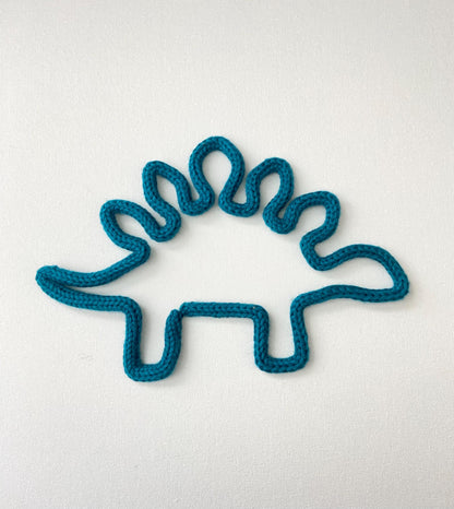 Stegosaurus Knitted Wire Wall Art: Kids Room, Nursery Decor