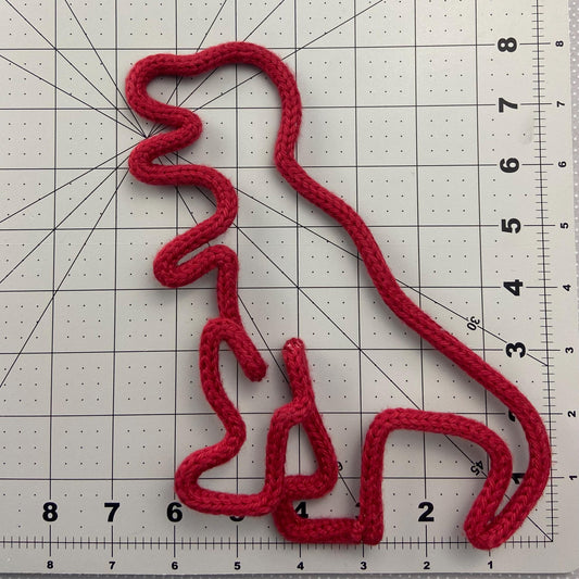 T-Rex Knitted Wire Wall Art: Kids Room, Nursery Decor