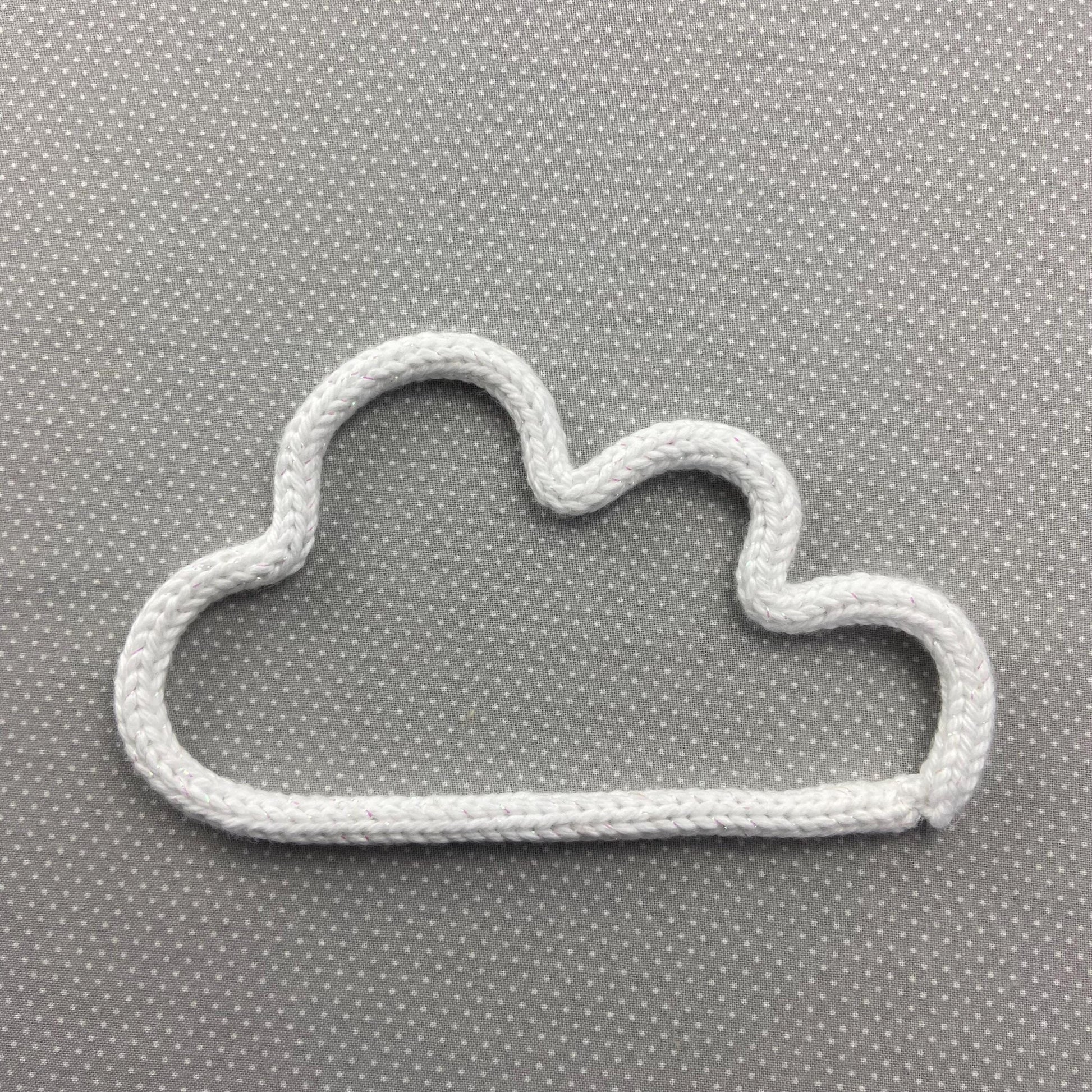 Cloud Knitted Wire Wall Art: Kids Room, Nursery Decor