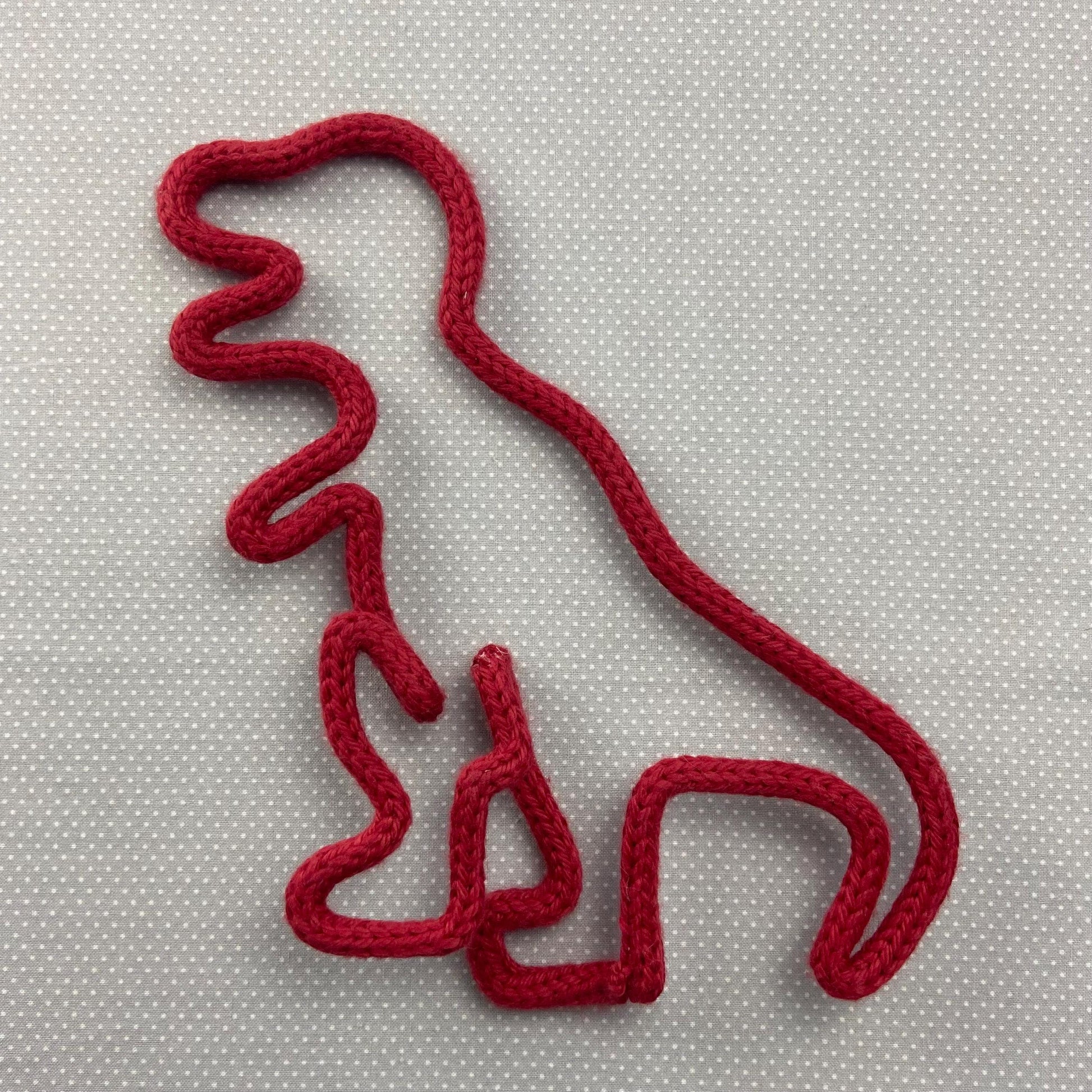 T-Rex Knitted Wire Wall Art: Kids Room, Nursery Decor