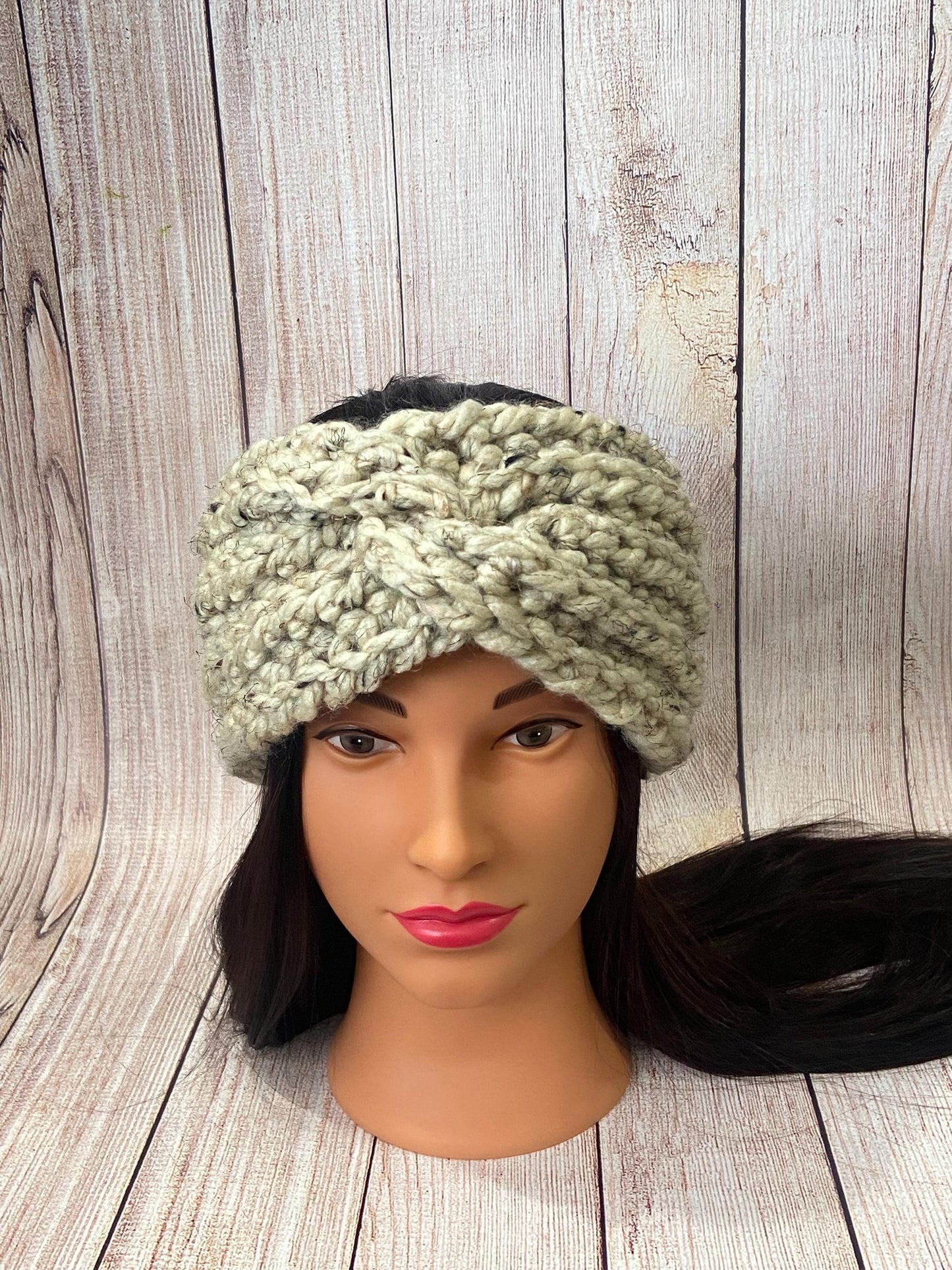 Chunky Crochet Ear Warmer: Handmade Wool Blend Winter Headband