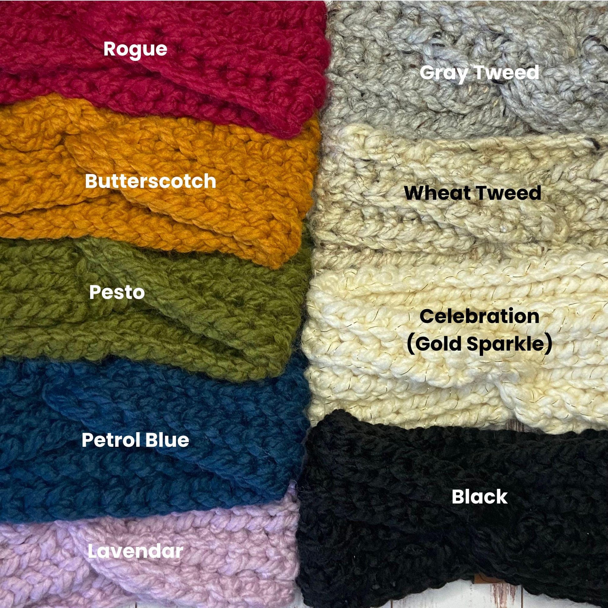 Chunky Crochet Ear Warmer: Handmade Wool Blend Winter Headband