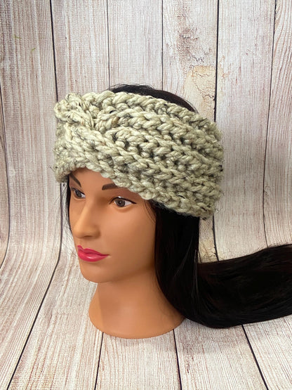 Chunky Crochet Ear Warmer: Handmade Wool Blend Winter Headband