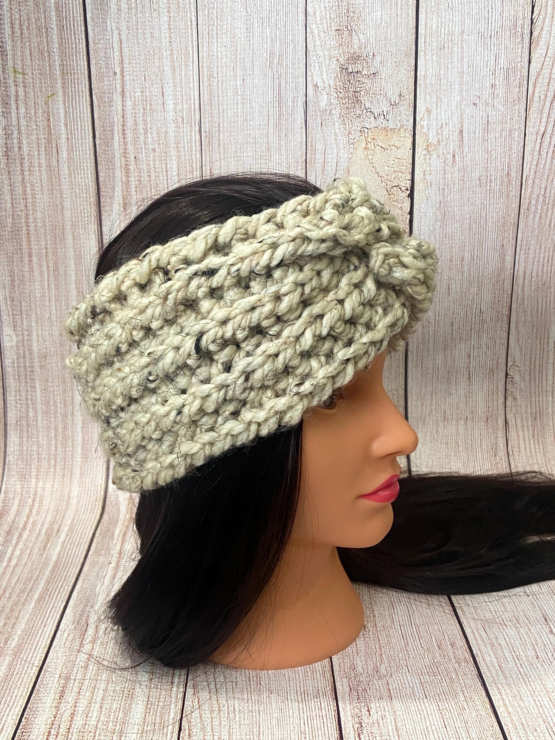 Chunky Crochet Ear Warmer: Handmade Wool Blend Winter Headband