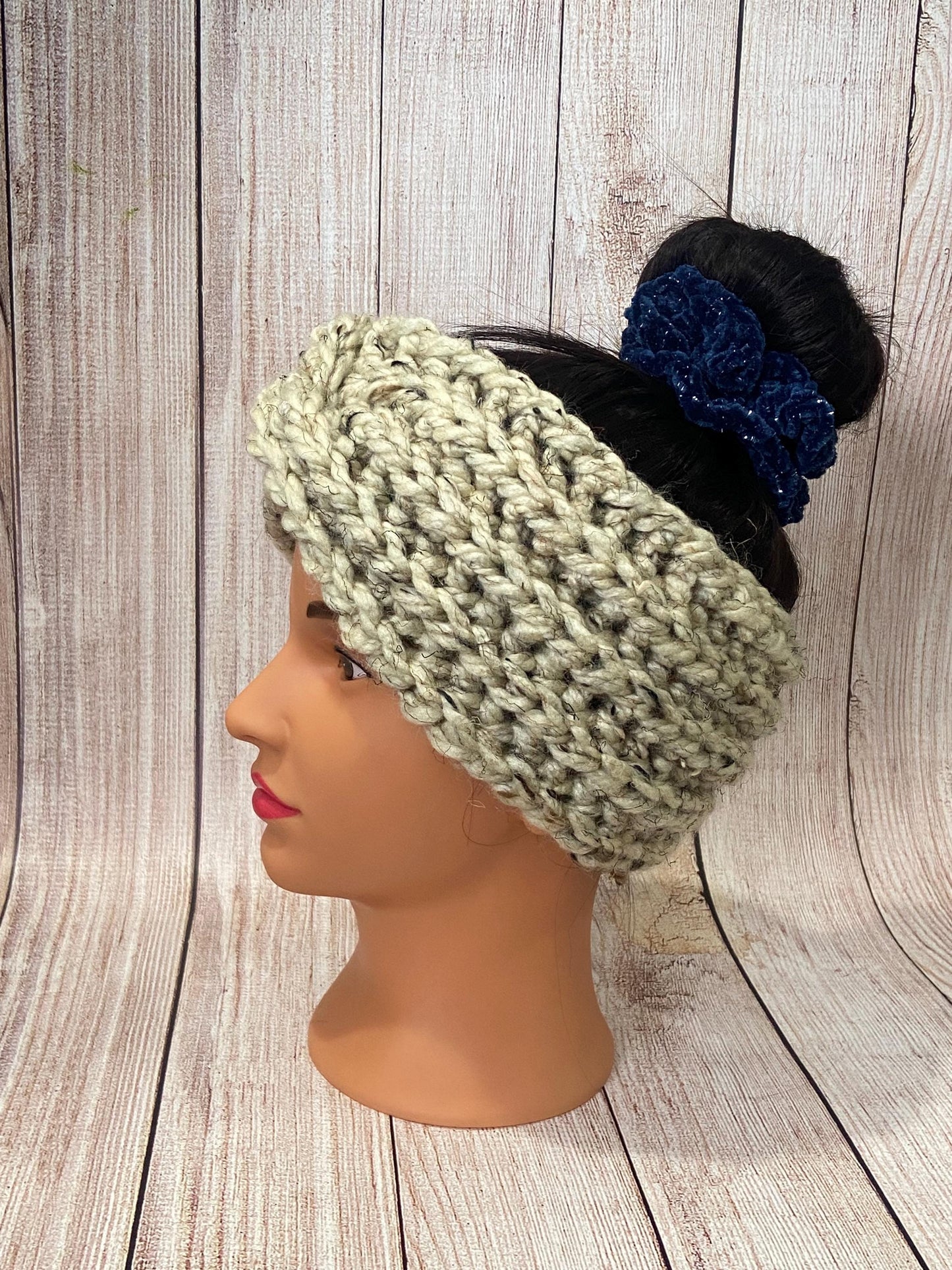 Chunky Crochet Ear Warmer: Handmade Wool Blend Winter Headband