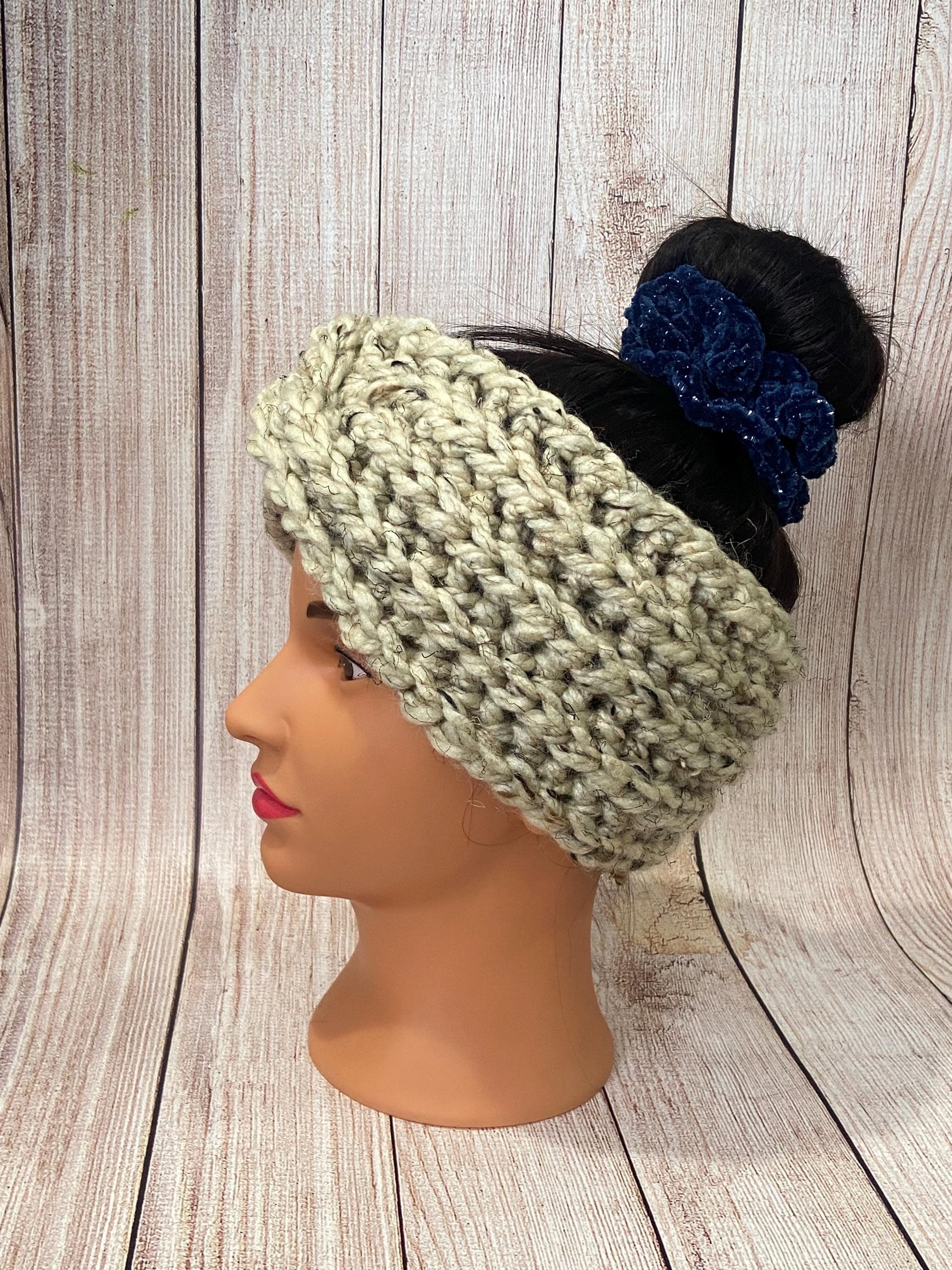 Chunky Crochet Ear Warmer: Handmade Wool Blend Winter Headband