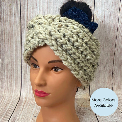 Chunky Crochet Ear Warmer: Handmade Wool Blend Winter Headband