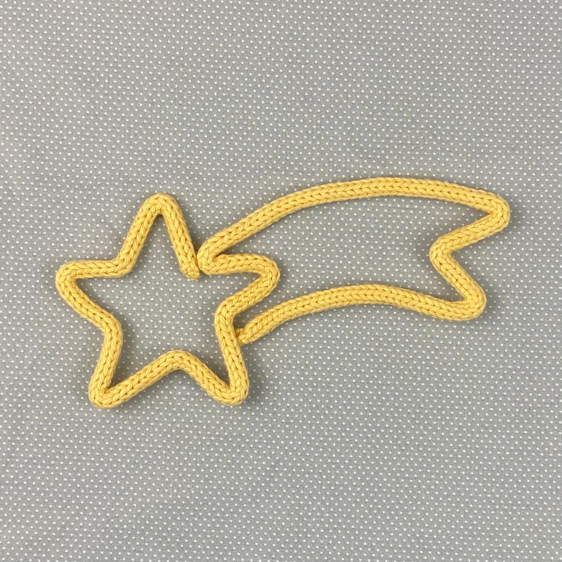 Shooting Star, Knitted Wire Wall Art, Nursery Decor, French Knitting Wire Art Wall Hanging, Baby Room, Baby Shower Decoration