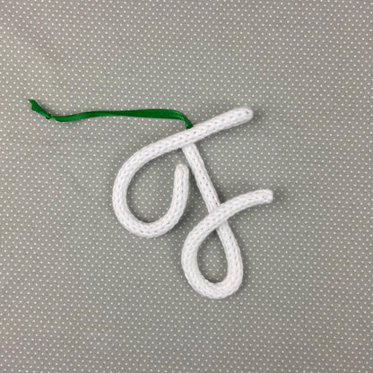 Knitted Initial Christmas Ornament: Stocking Charm, Christmas Decor