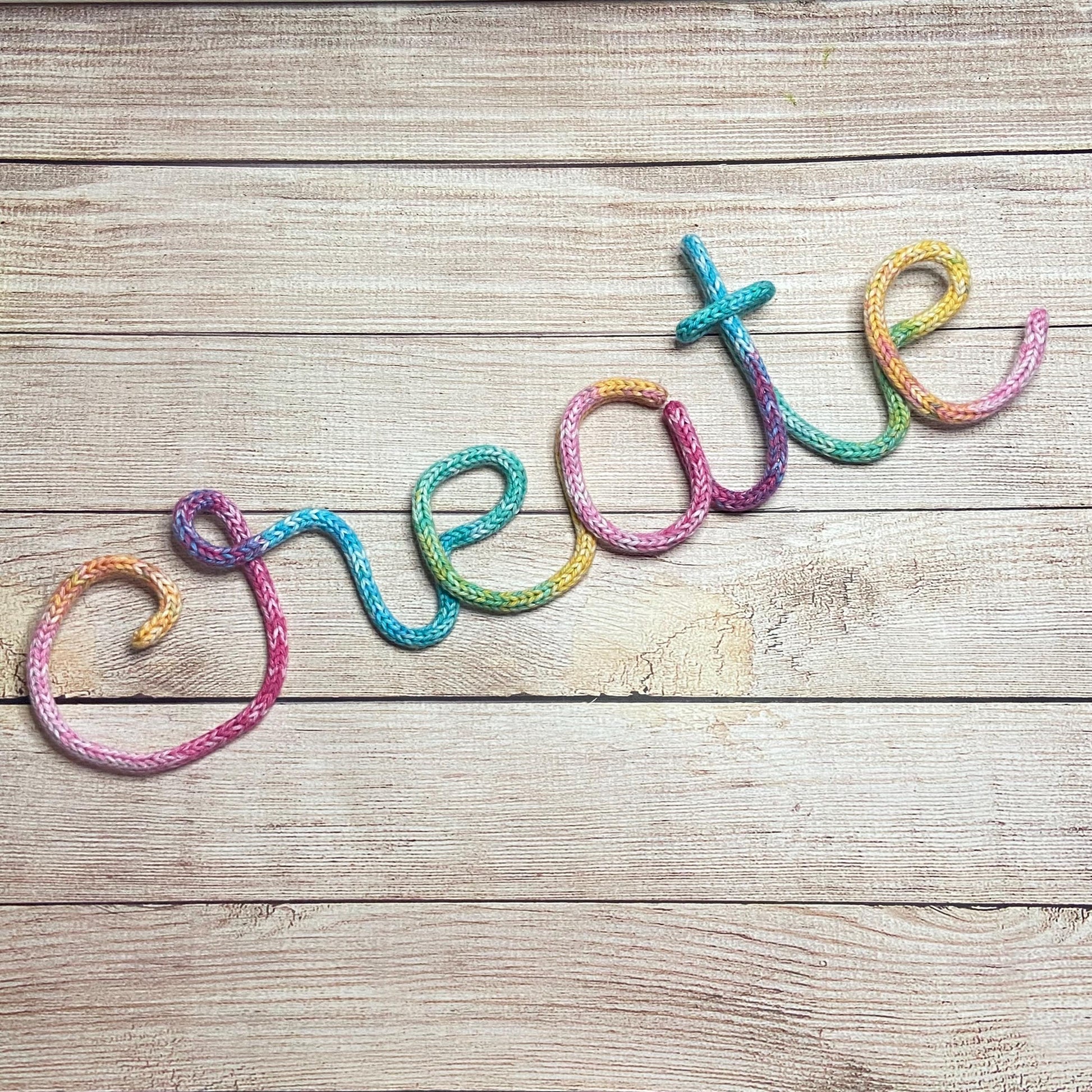 Knitted Wire Word Wall Art: Playroom Decor