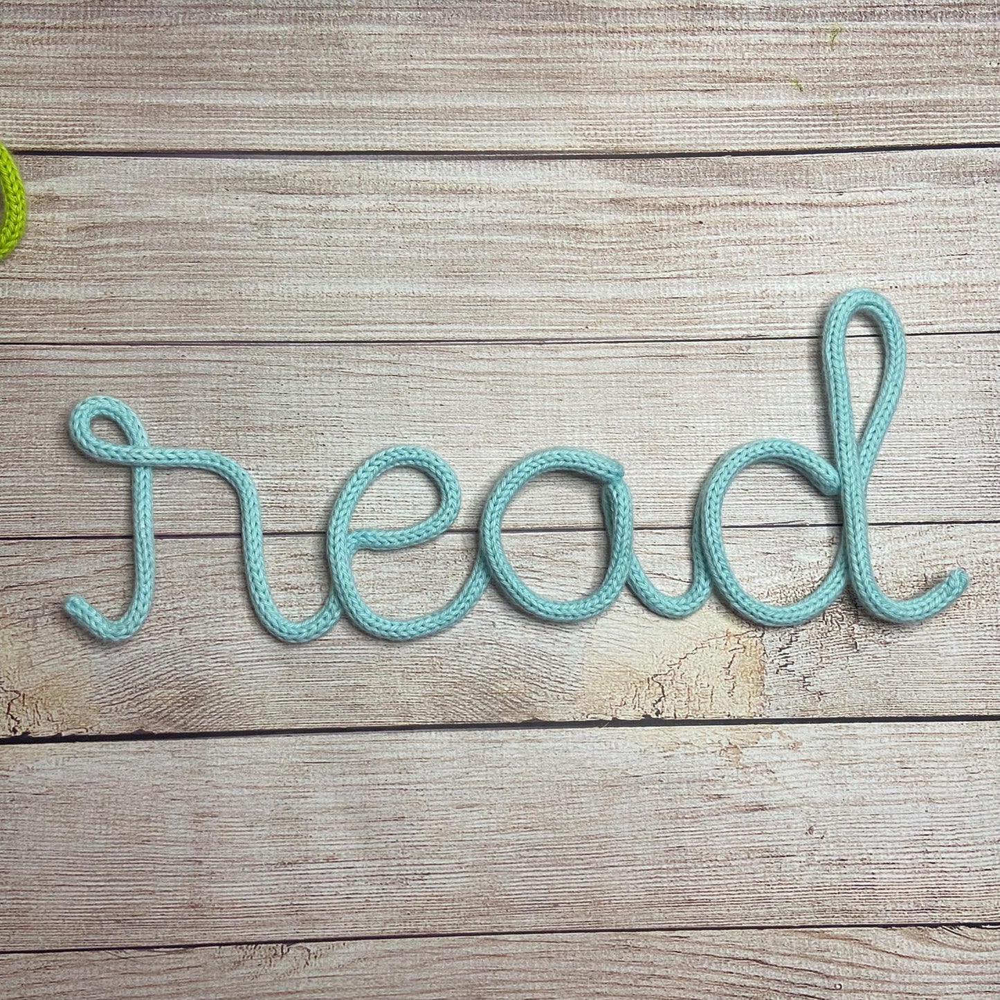 Knitted Wire Word Wall Art: Playroom Decor
