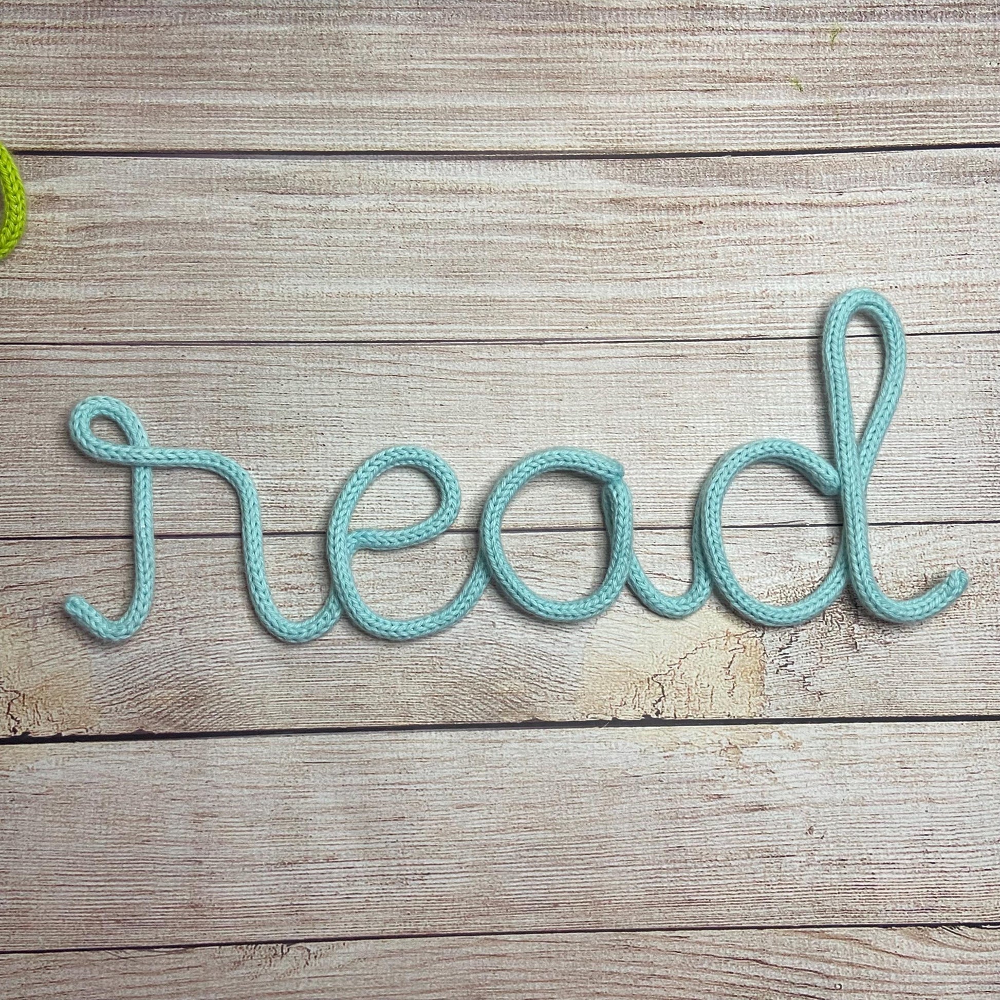 Knitted Wire Word Wall Art: Playroom Decor