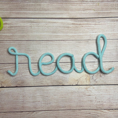 Knitted Wire Word Wall Art: Playroom Decor