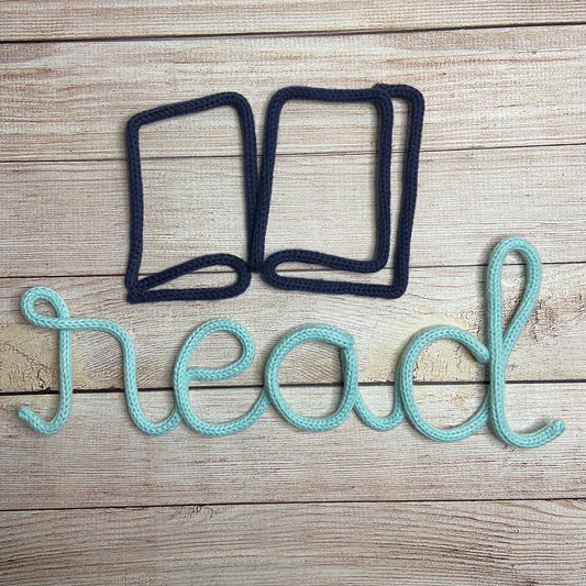Knitted Wire Book Wall Hanging: Book Nook Art