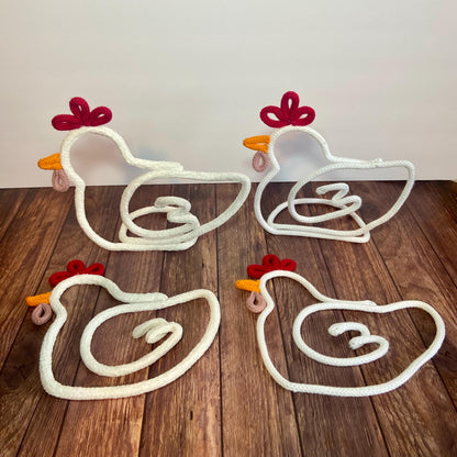 Chicken Wire Art Sign Home Decor, French Knitted Nursery Decor, Wall Hanging