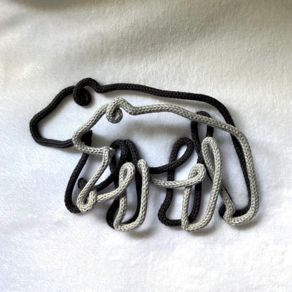 Knitted Wire Bears Wall Art